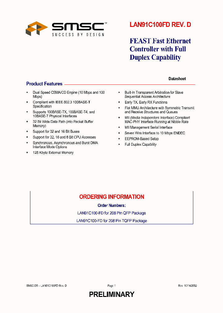 LAN91C100-FD_167437.PDF Datasheet