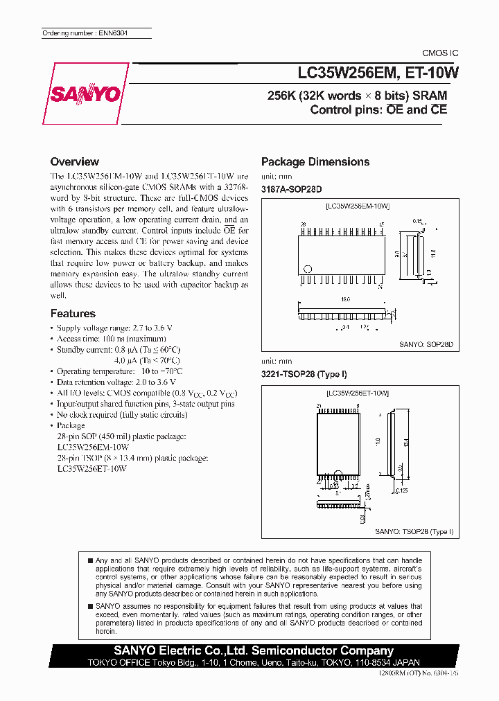 LC35W256EM_53288.PDF Datasheet