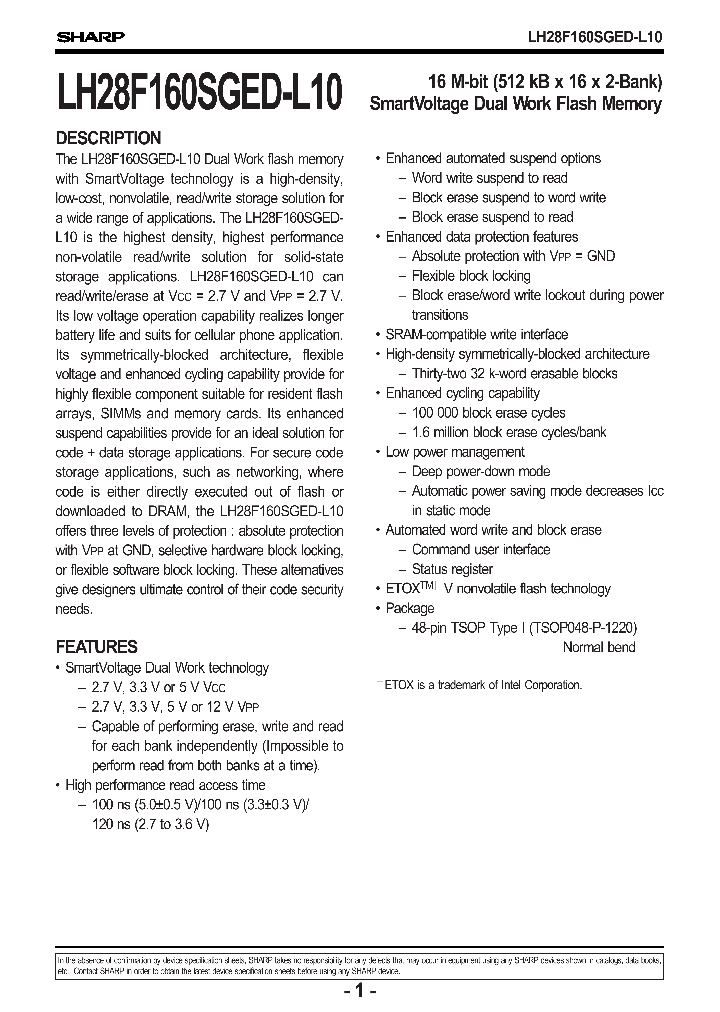 LH28F160SGED-L10_127889.PDF Datasheet