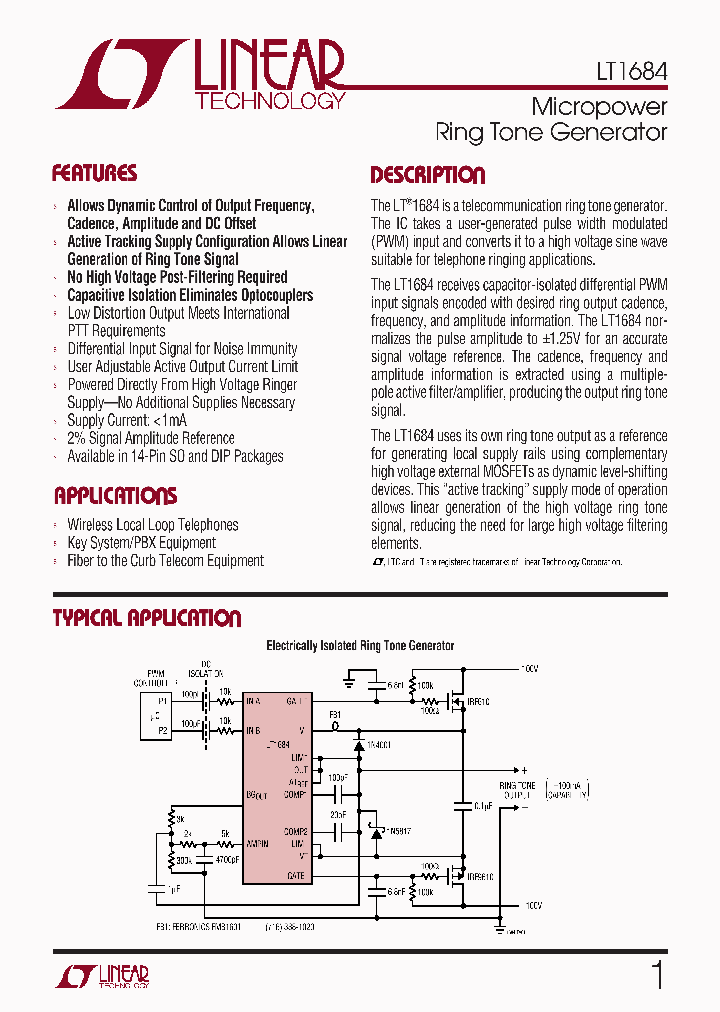 LT1684_118890.PDF Datasheet