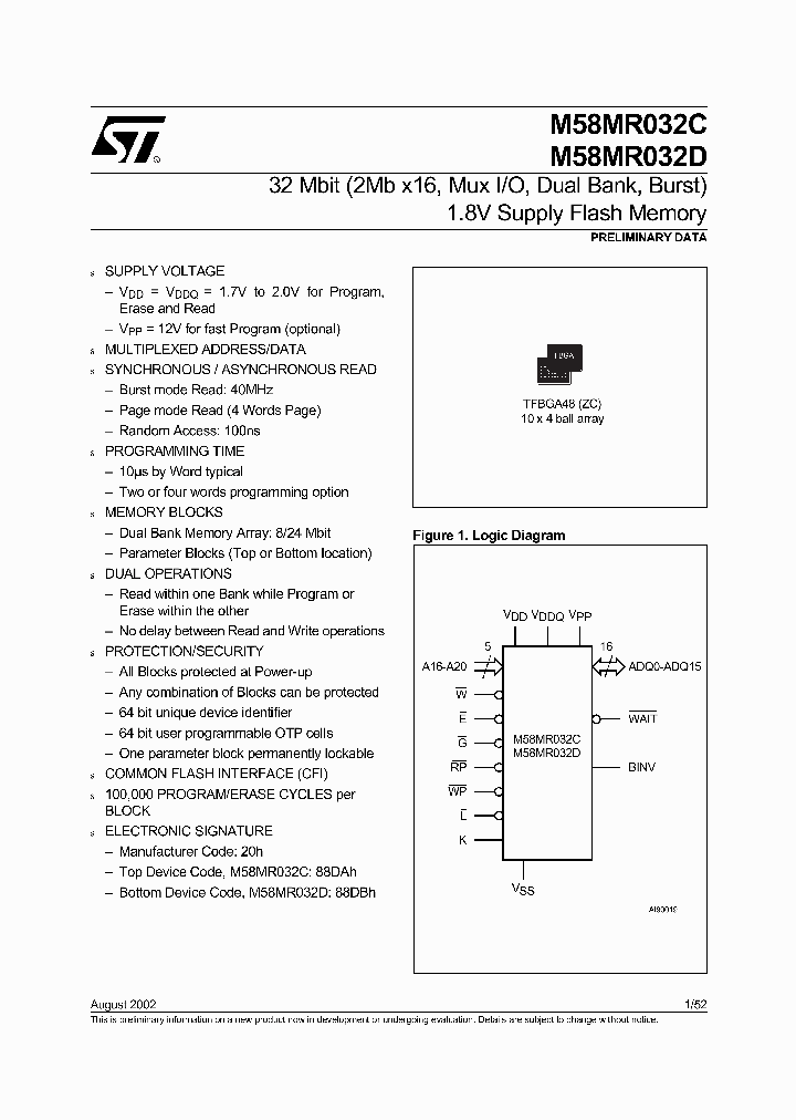 M58MR032C_155318.PDF Datasheet