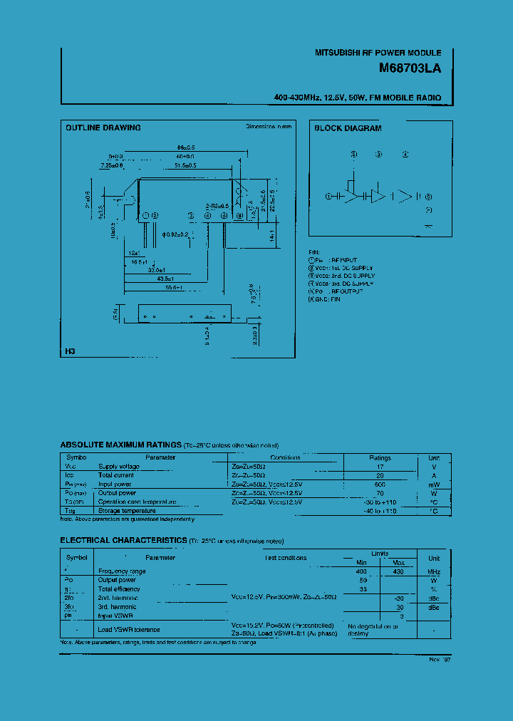 M68703LA_189360.PDF Datasheet