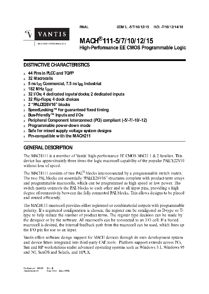 MACH111-10_85201.PDF Datasheet