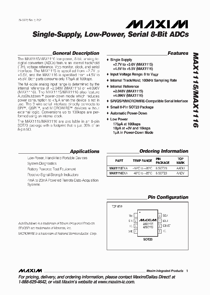 MAX1115_49892.PDF Datasheet