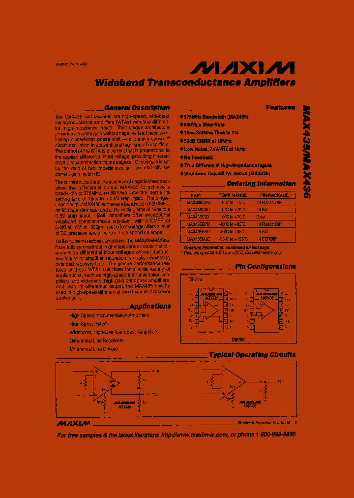 MAX436_143569.PDF Datasheet