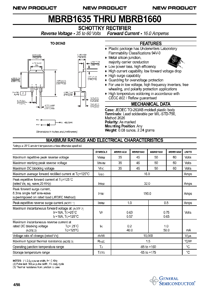 MBRB1660_159901.PDF Datasheet