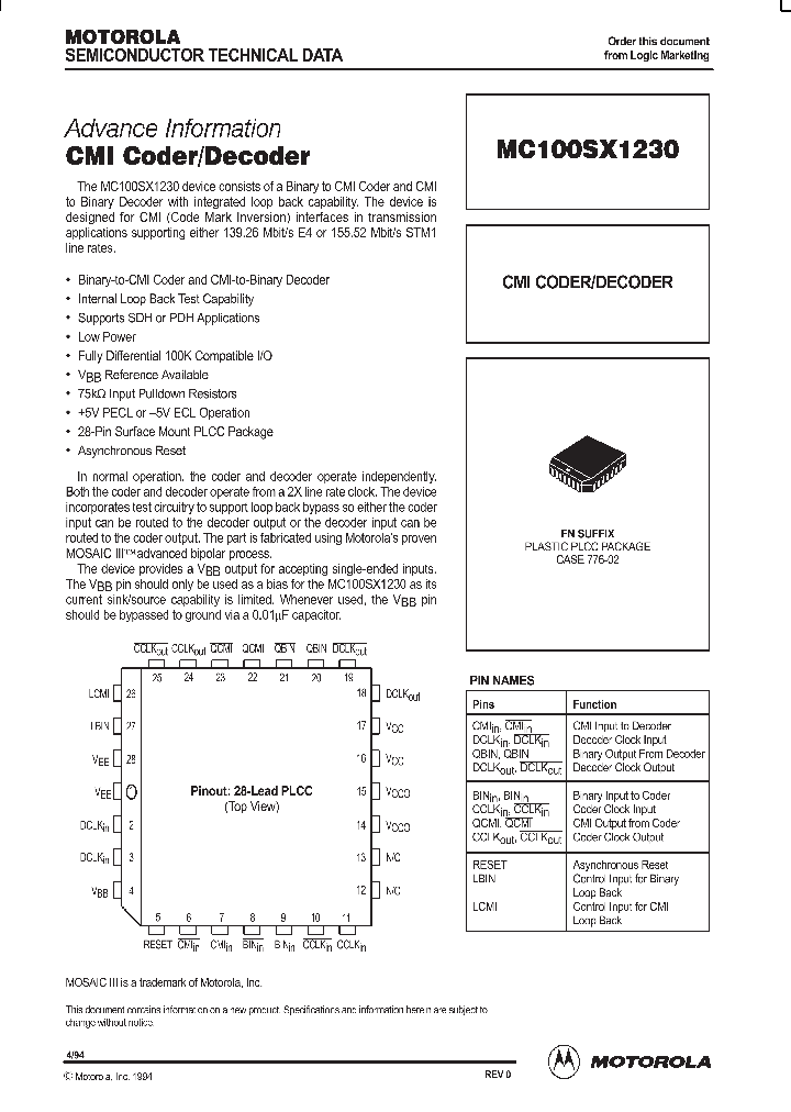 MC100SX1230_76813.PDF Datasheet
