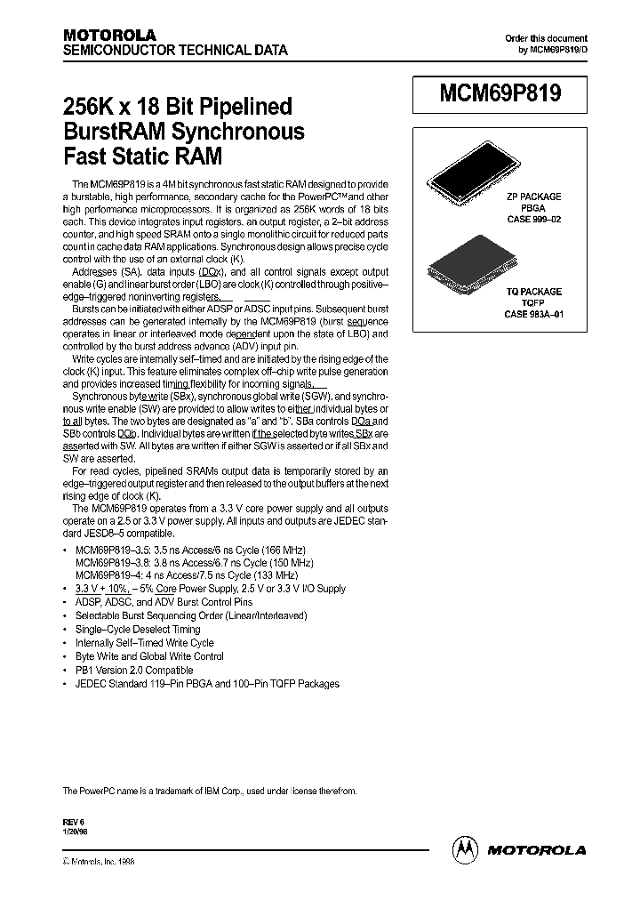 MCM69P819_151173.PDF Datasheet
