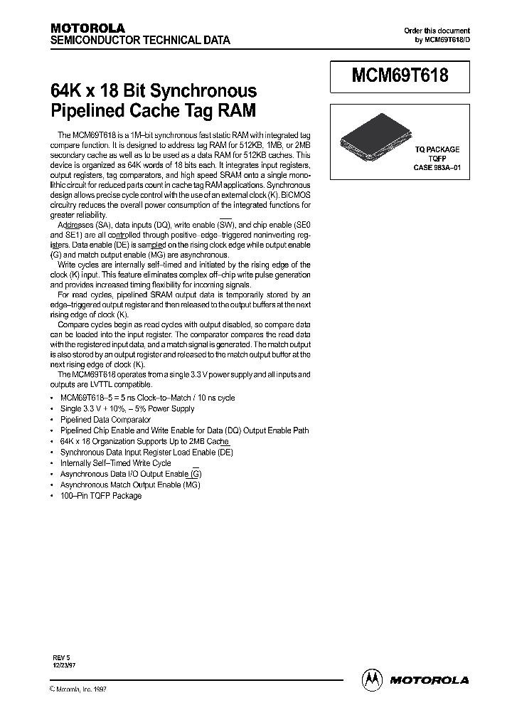 MCM69T618_73605.PDF Datasheet