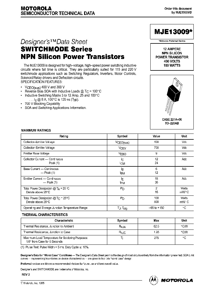 MJE13009_139779.PDF Datasheet