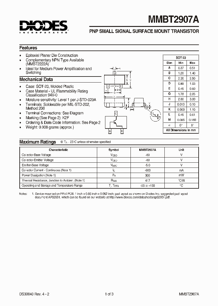 MMBT2907A-7_153667.PDF Datasheet