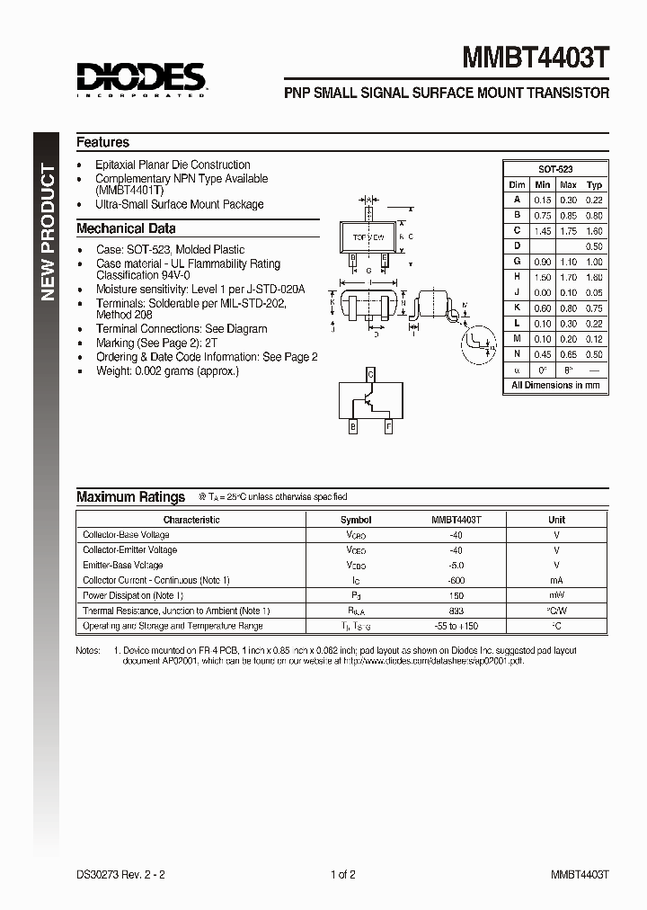 MMBT4403T_127826.PDF Datasheet