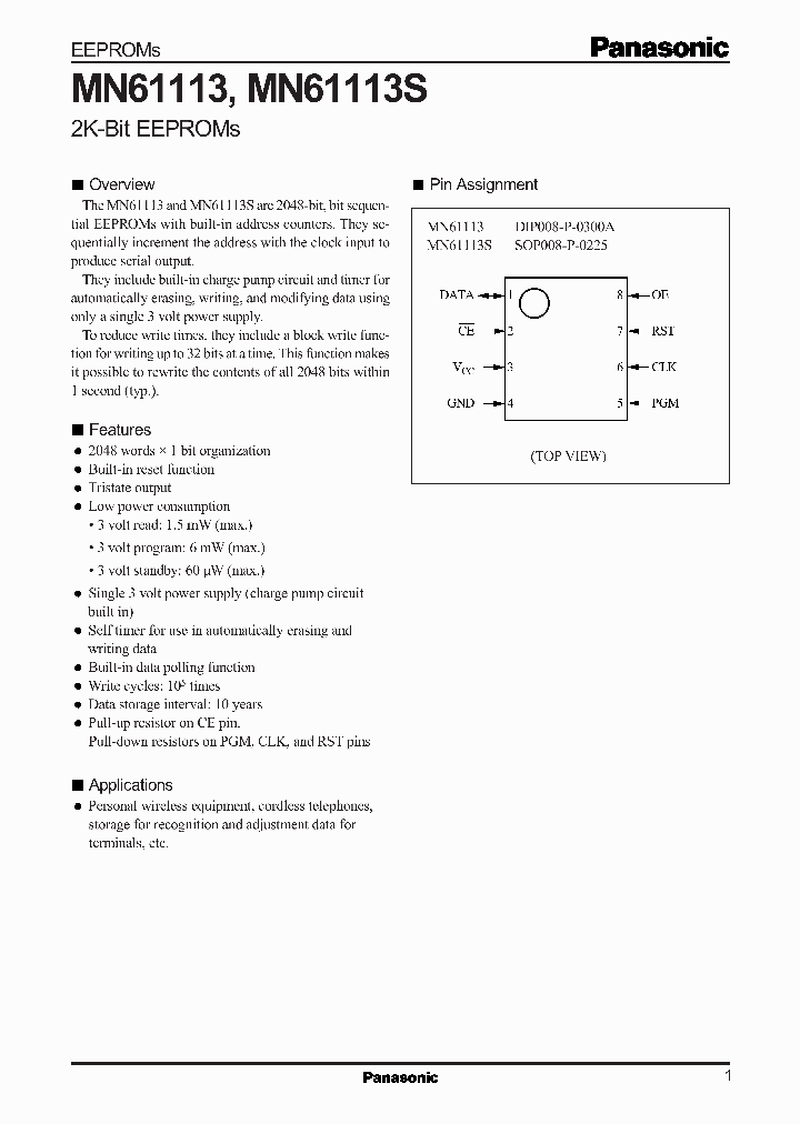 MN61113_142351.PDF Datasheet