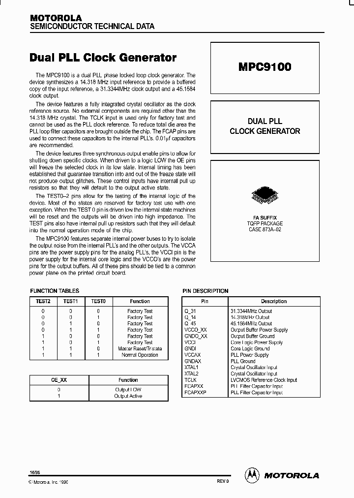 MPC9100_131191.PDF Datasheet