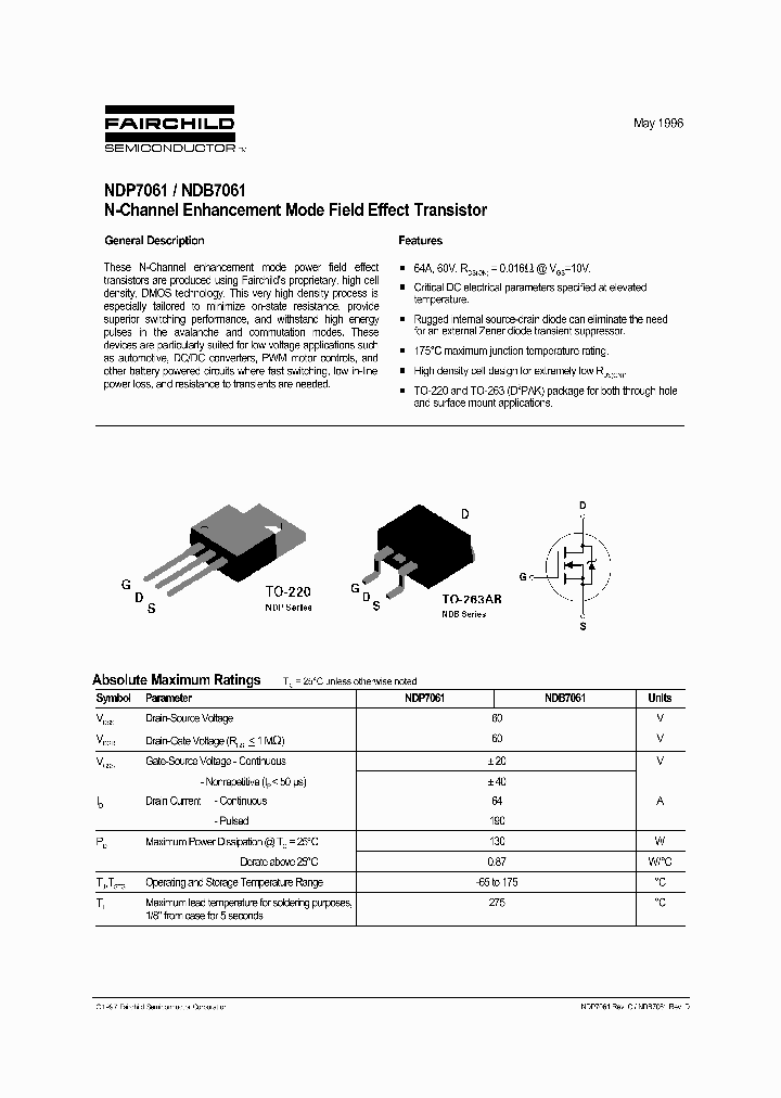 NDB7061_114095.PDF Datasheet