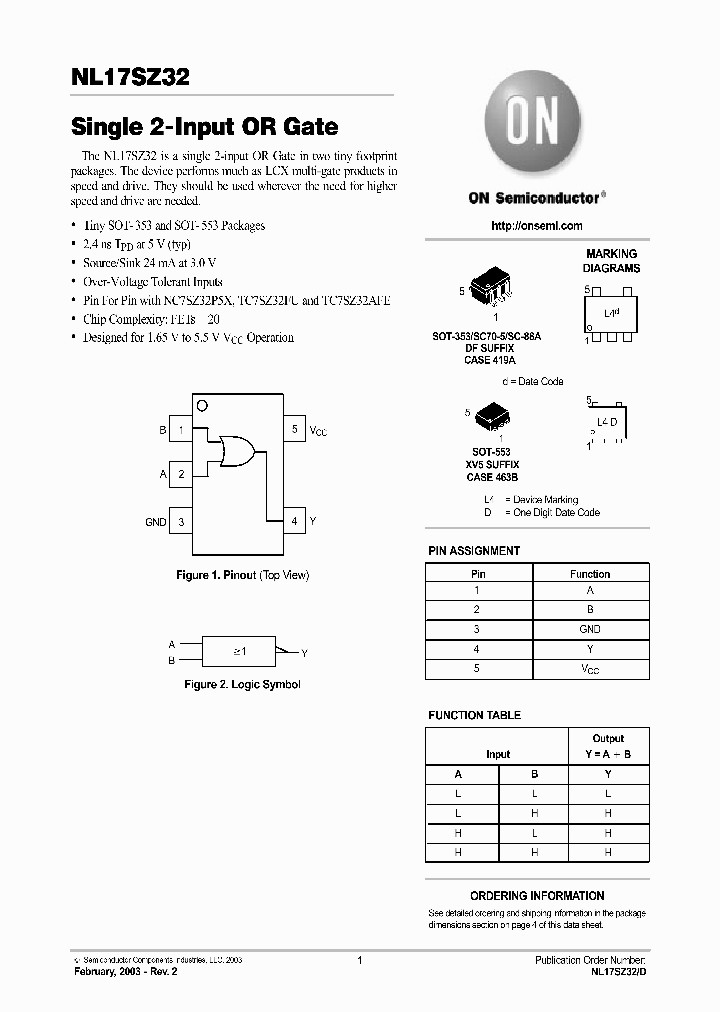 NL17SZ32_186280.PDF Datasheet