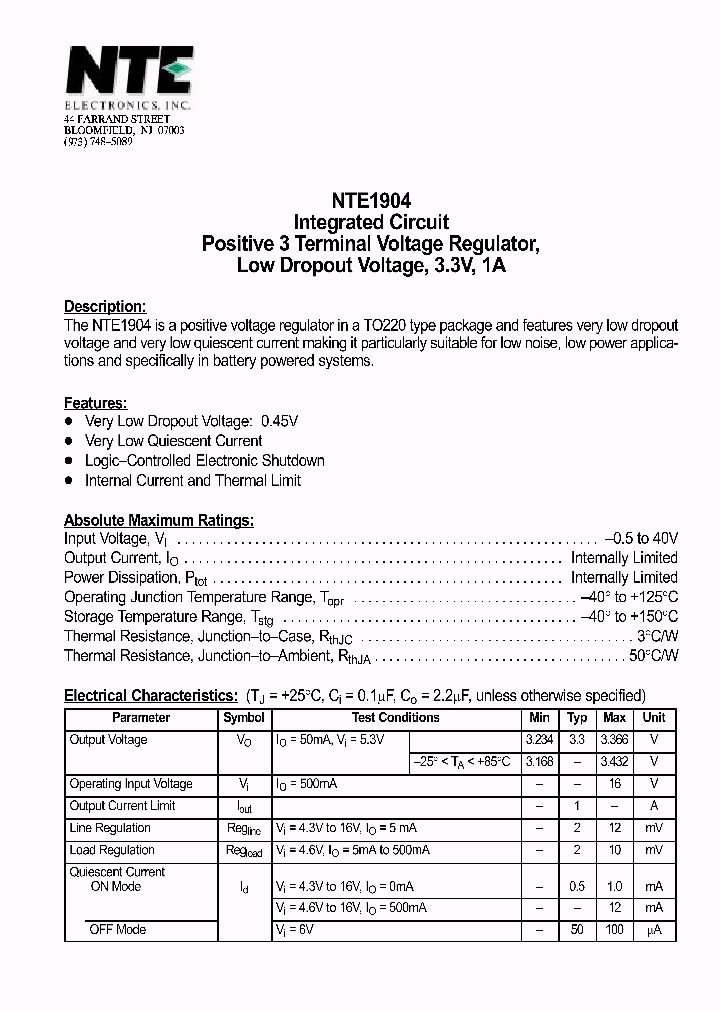 NTE1904_69752.PDF Datasheet