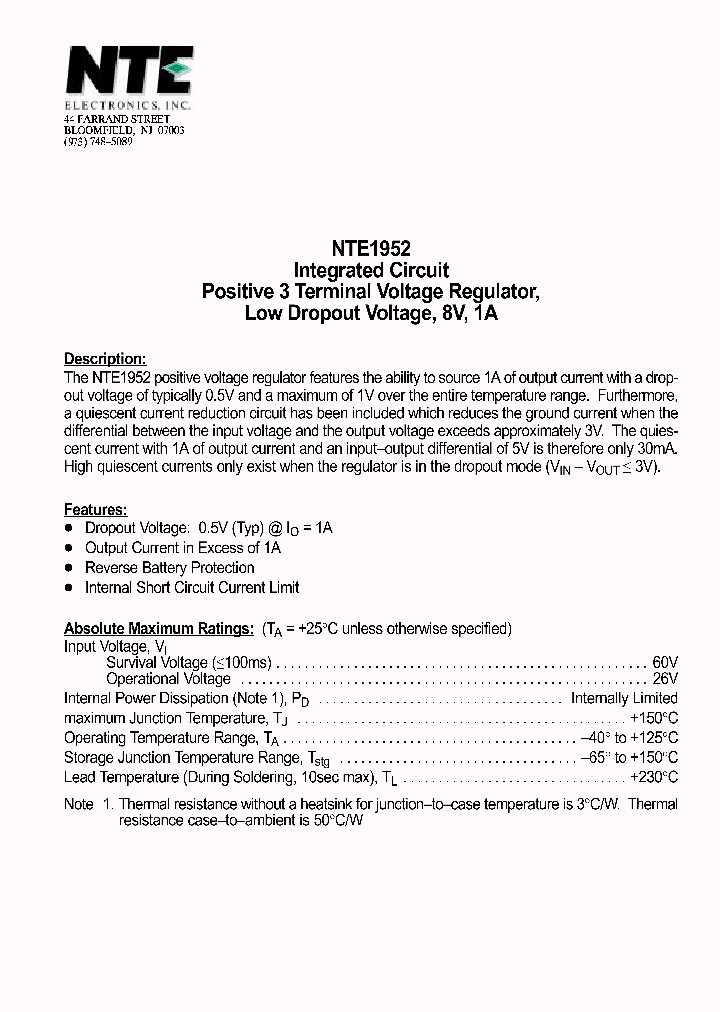 NTE1952_69792.PDF Datasheet