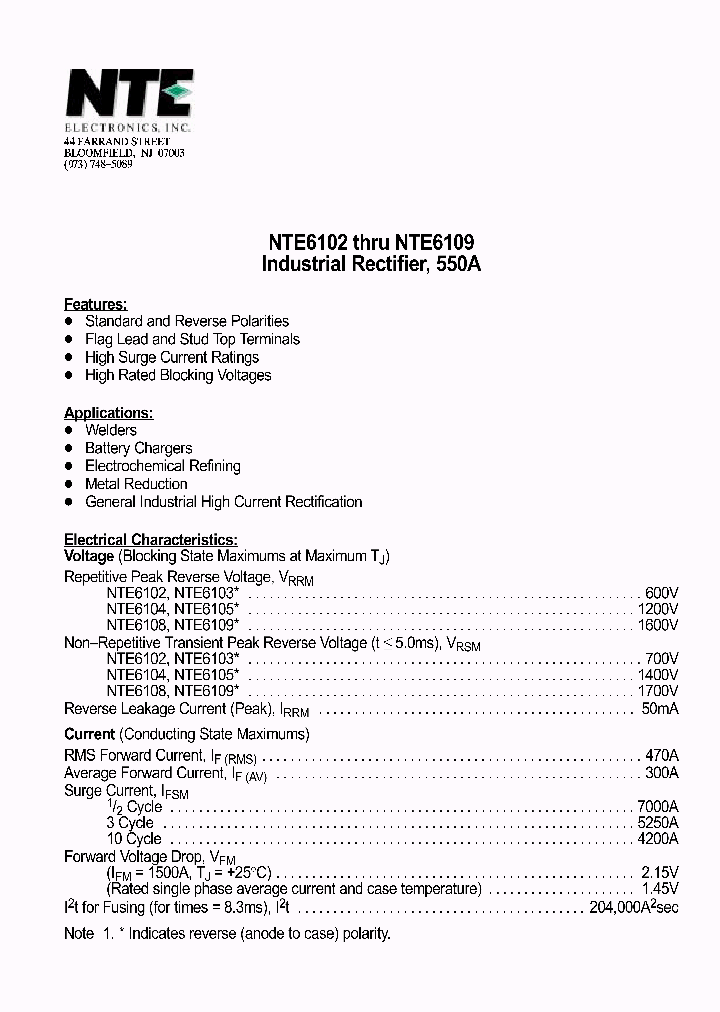 NTE6102_70018.PDF Datasheet
