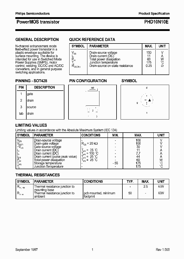 PHD10N10E_78709.PDF Datasheet