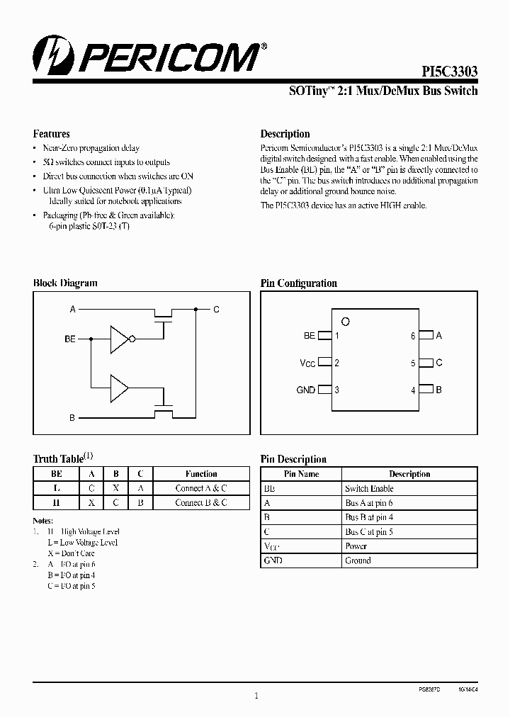 PI5C3303_151577.PDF Datasheet