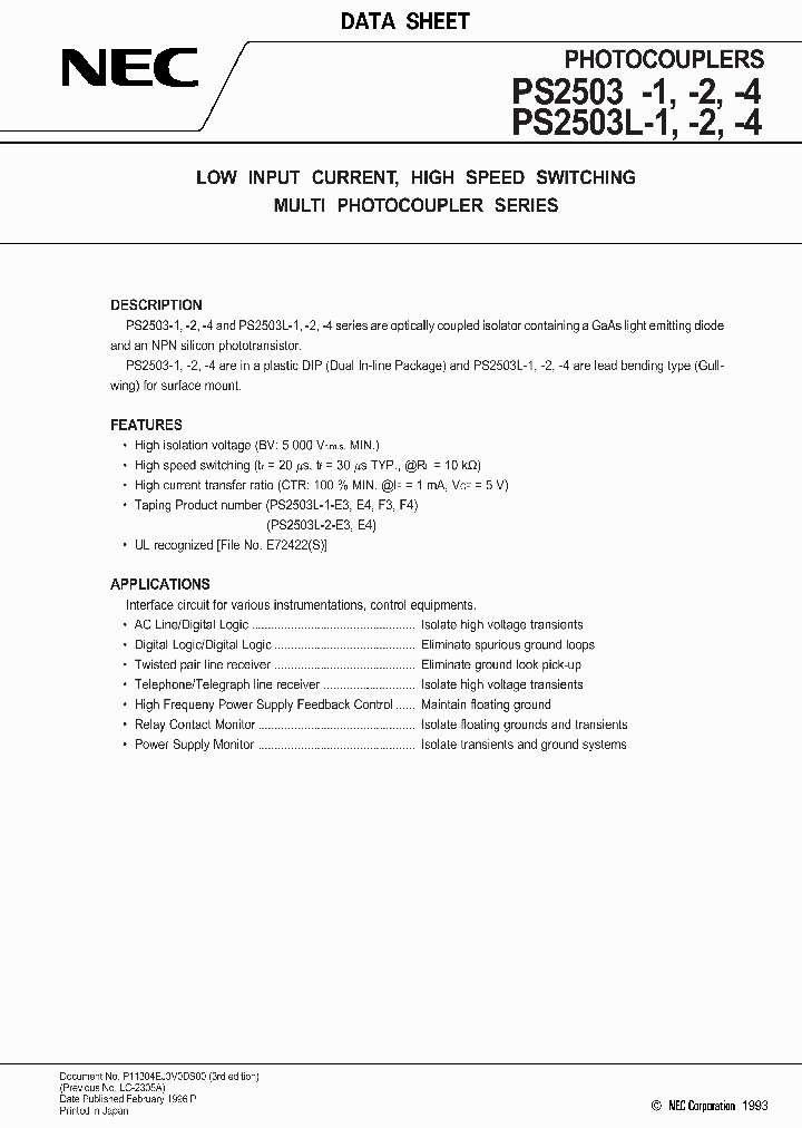 PS2503-1_133876.PDF Datasheet