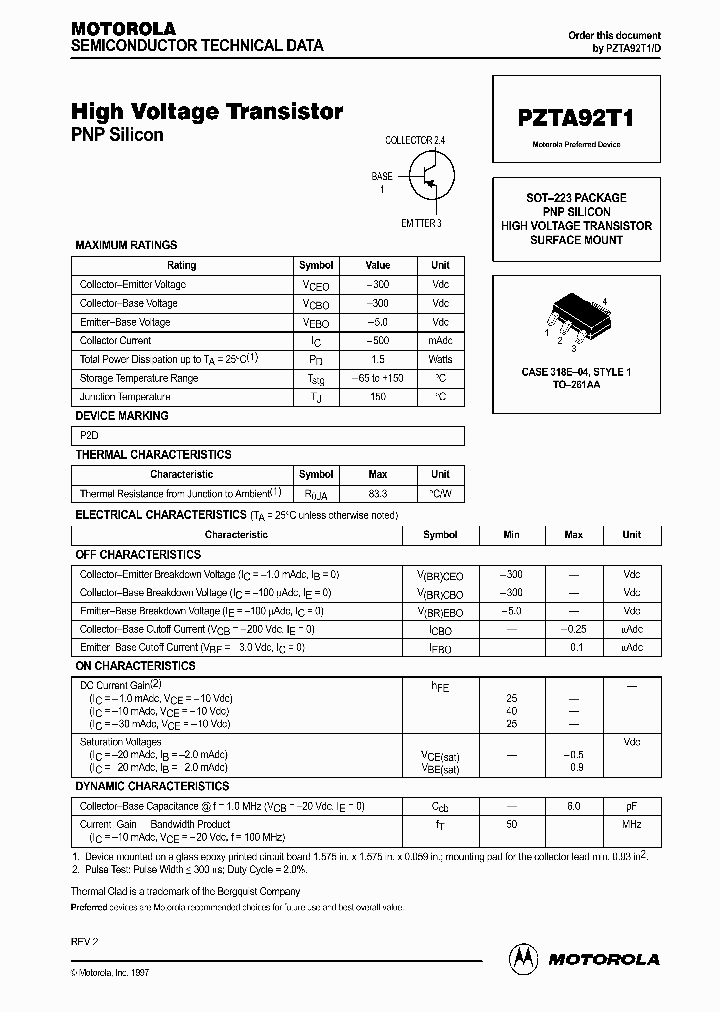 PZTA92T1_113919.PDF Datasheet