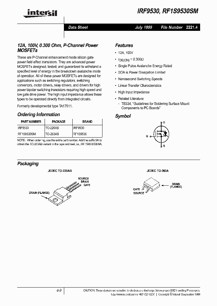 RF1S9530SM_160186.PDF Datasheet