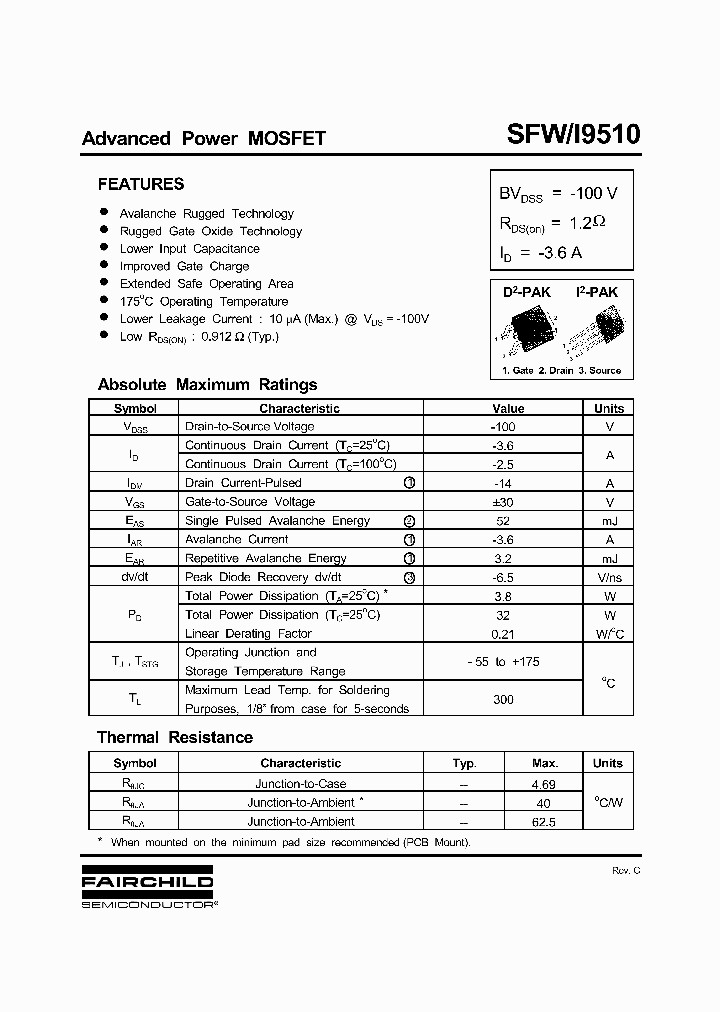 SFW9510_52896.PDF Datasheet