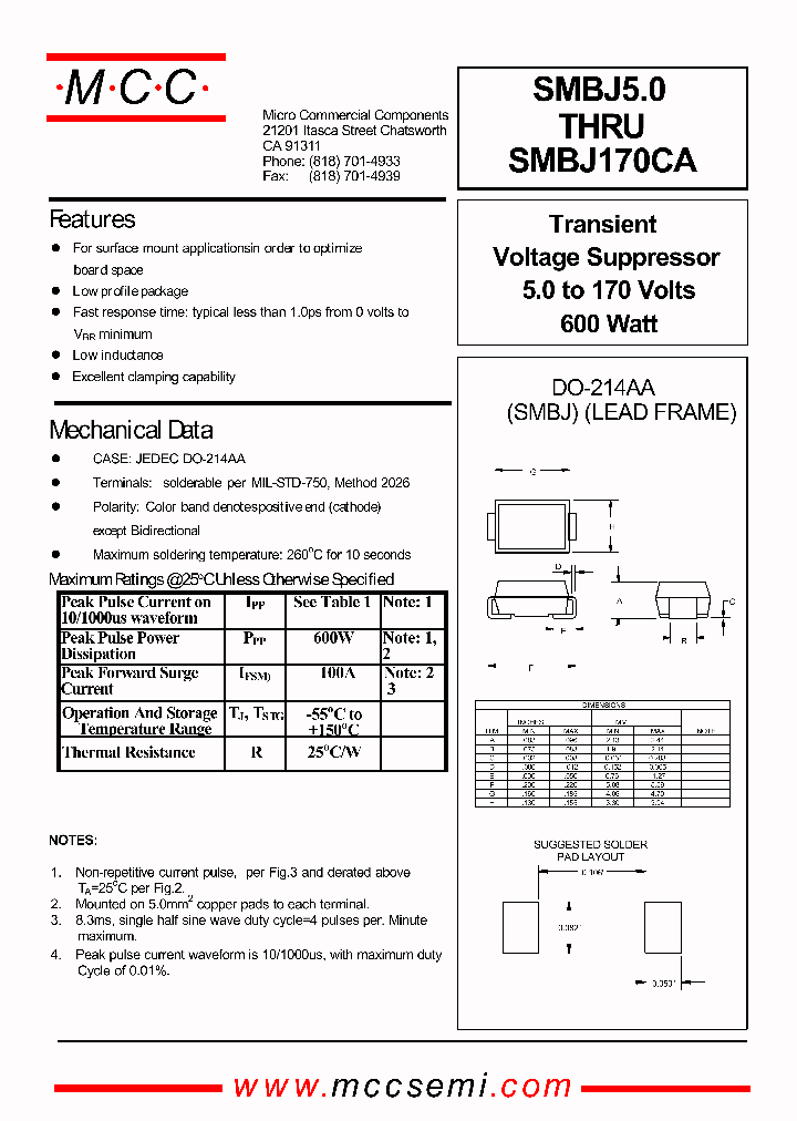 SMBJ18CA_109444.PDF Datasheet