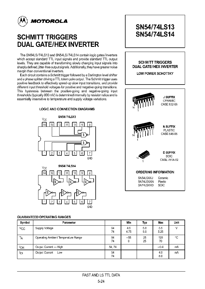 SN54LS14J_188394.PDF Datasheet