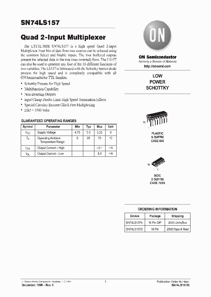 SN74LS157_94100.PDF Datasheet