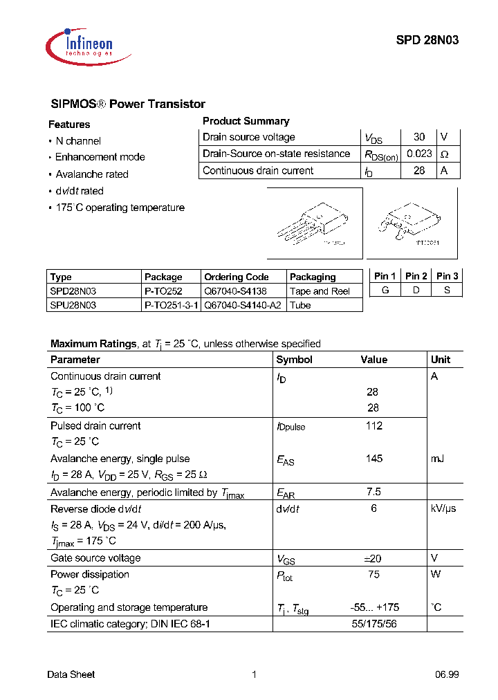 SPD28N03_194097.PDF Datasheet