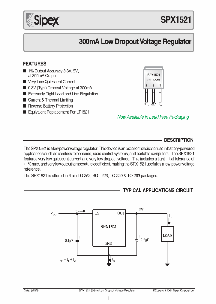 SPX1521_50460.PDF Datasheet