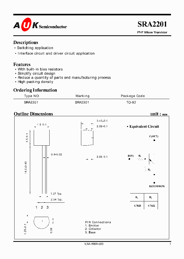 SRA2201_95522.PDF Datasheet