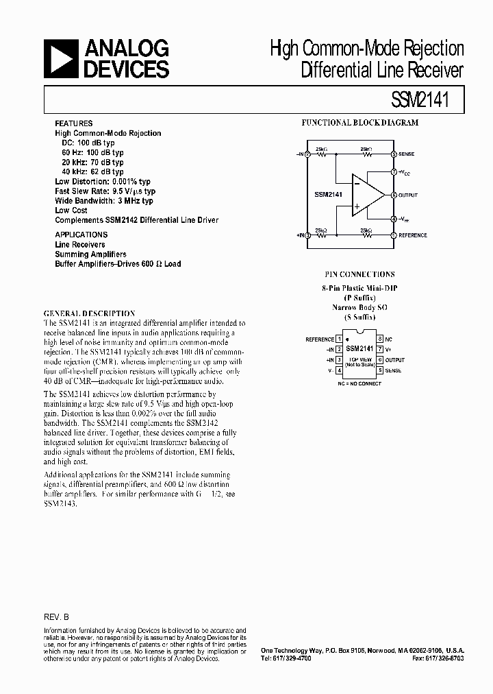 SSM2141_111924.PDF Datasheet