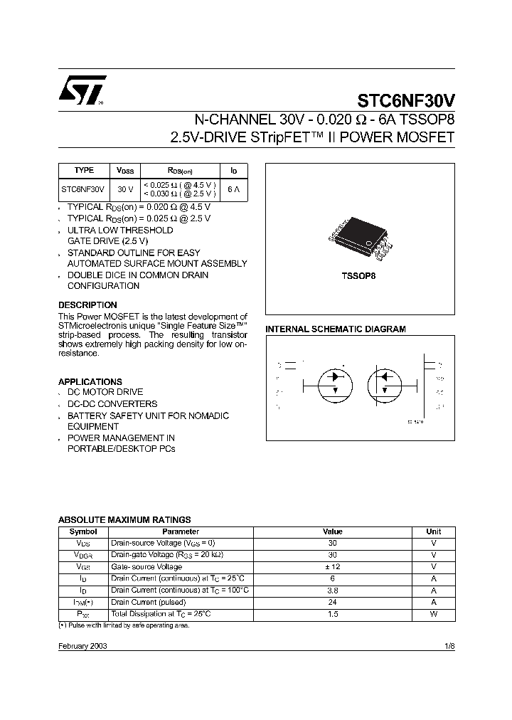 STC6NF30V_192746.PDF Datasheet