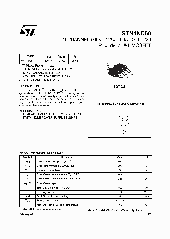 STN1NC60_77018.PDF Datasheet