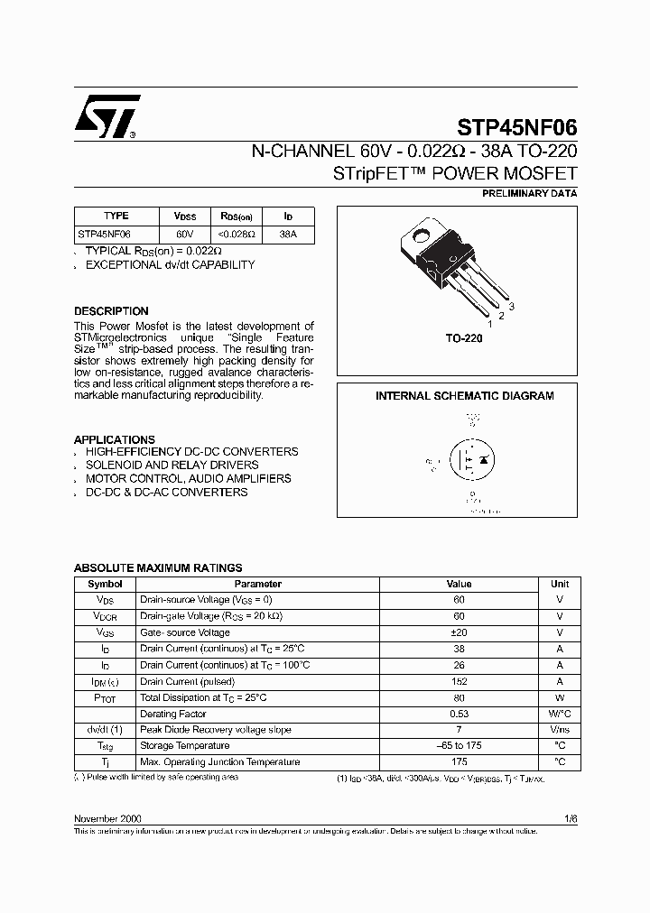 STP45NF06_106123.PDF Datasheet