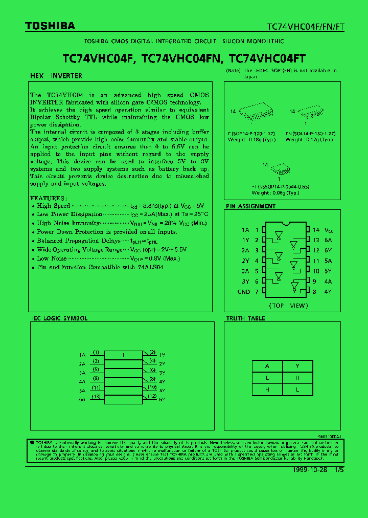 TC74VHC04_55303.PDF Datasheet