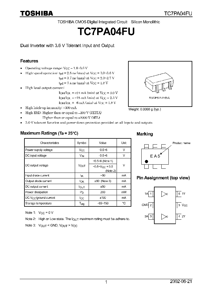 TC7PA04FU_71004.PDF Datasheet