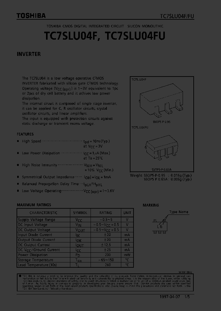 TC7SLU04F_36898.PDF Datasheet