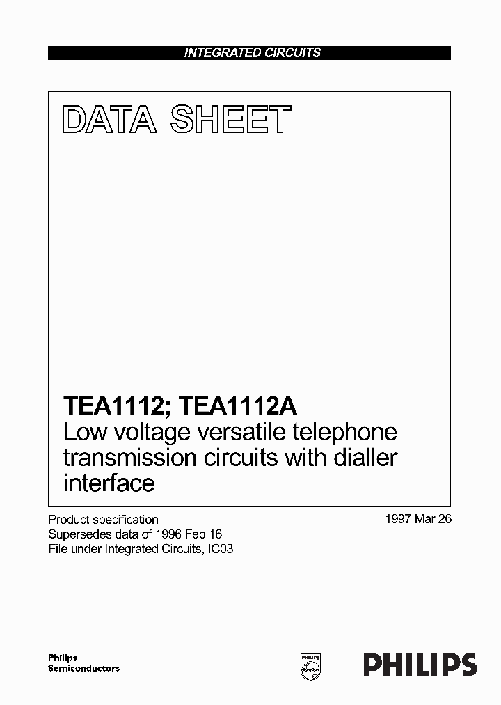 TEA1112_80312.PDF Datasheet