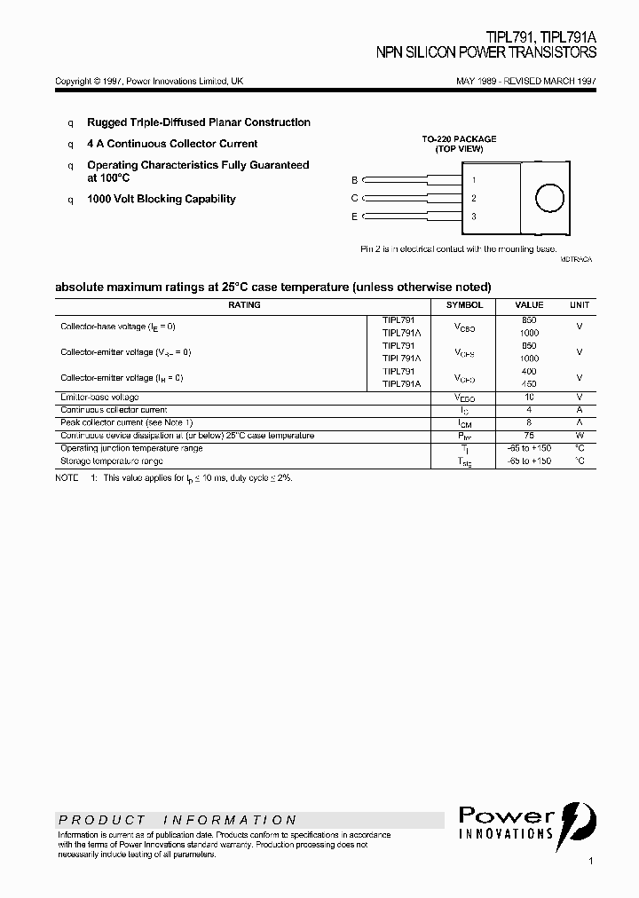 TIPL791_69154.PDF Datasheet