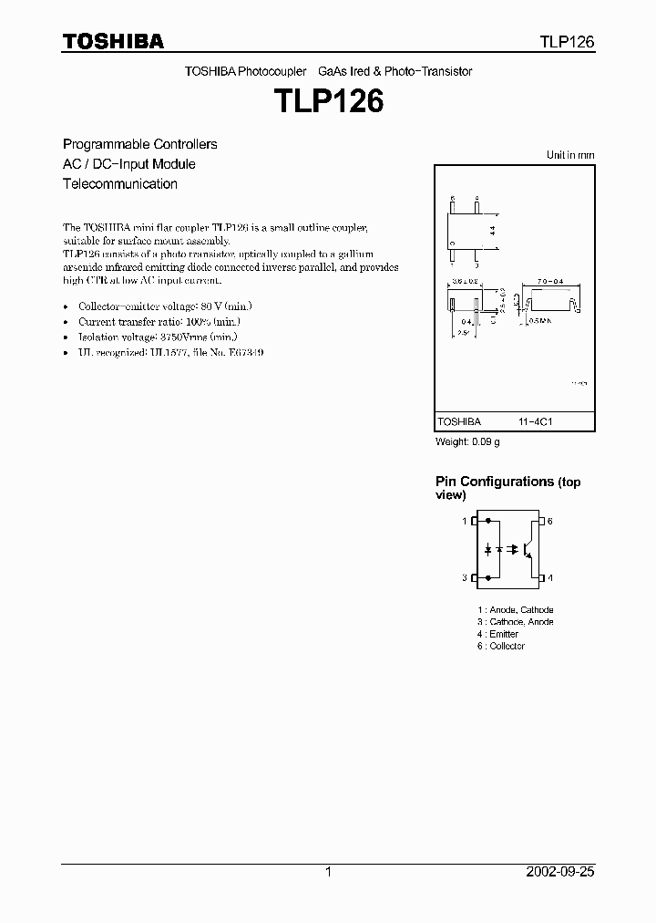 TLP126_163373.PDF Datasheet