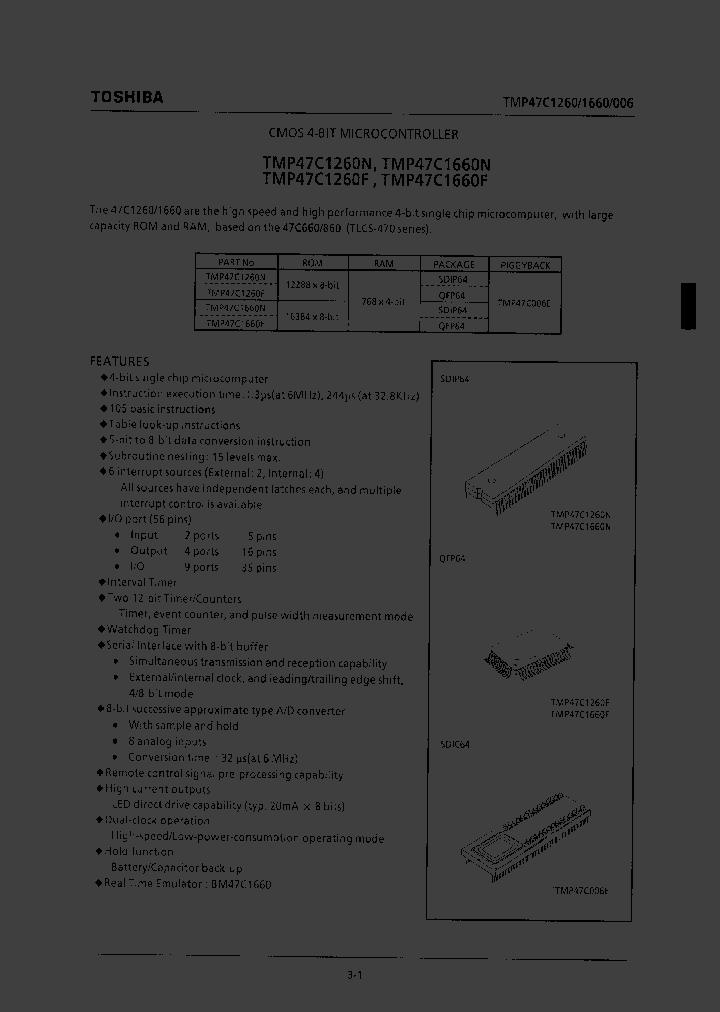 TMP47C1260F_37265.PDF Datasheet