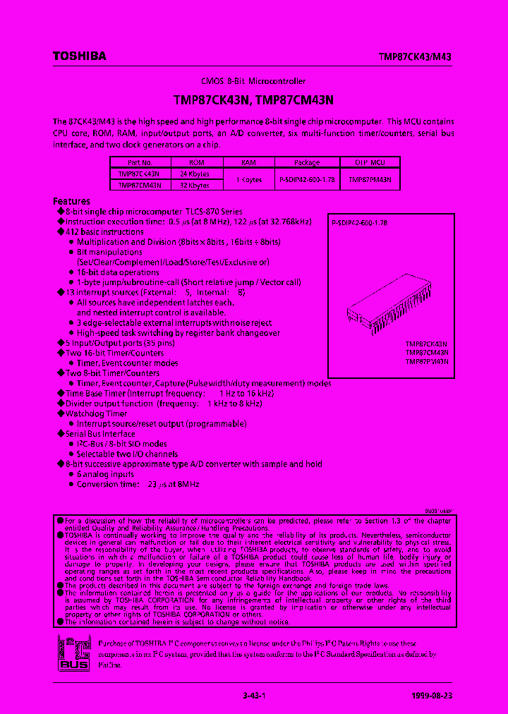 TMP87CK43N_80551.PDF Datasheet