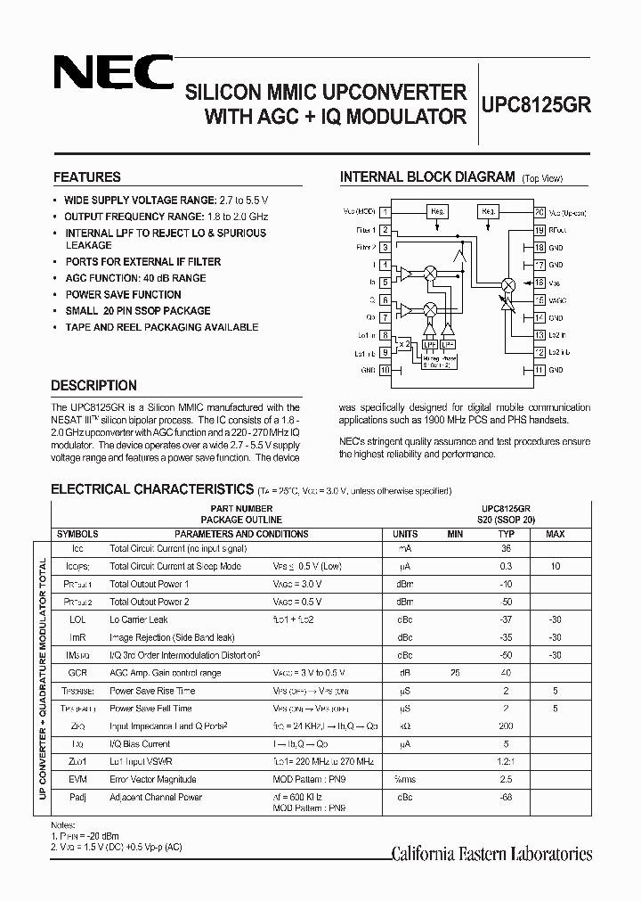 UPC8125_121455.PDF Datasheet