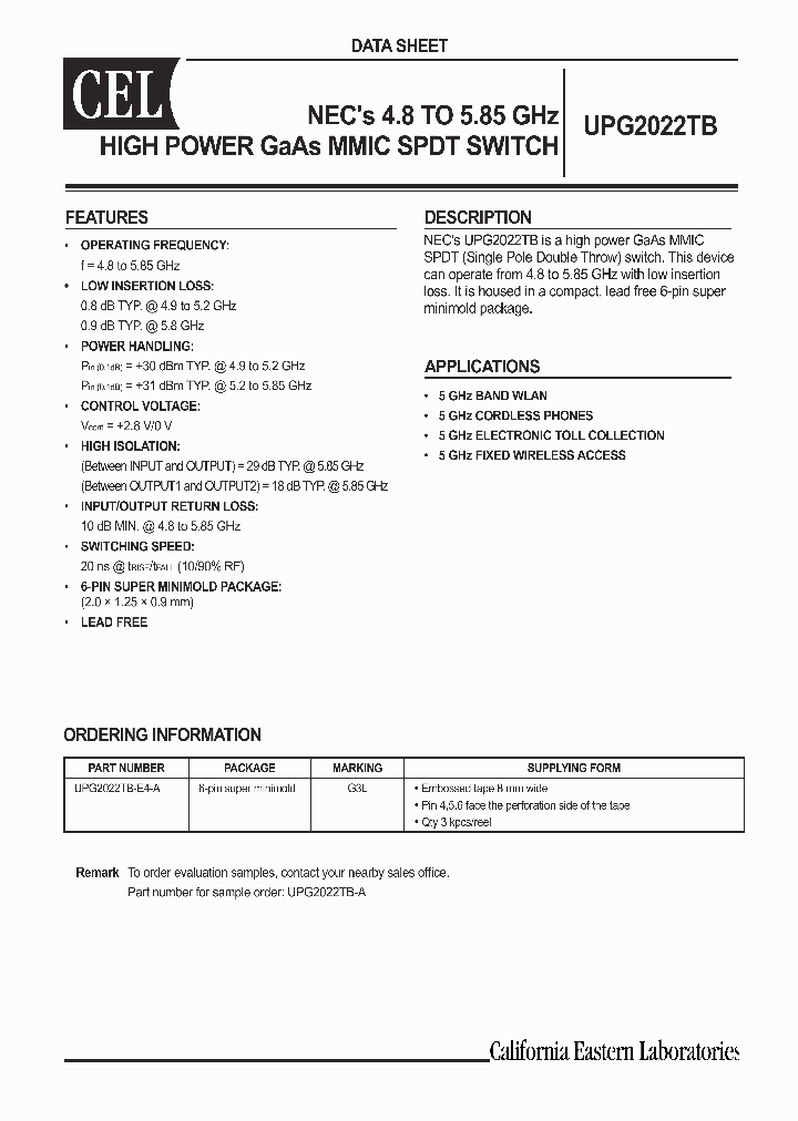 UPG2022TB_58646.PDF Datasheet