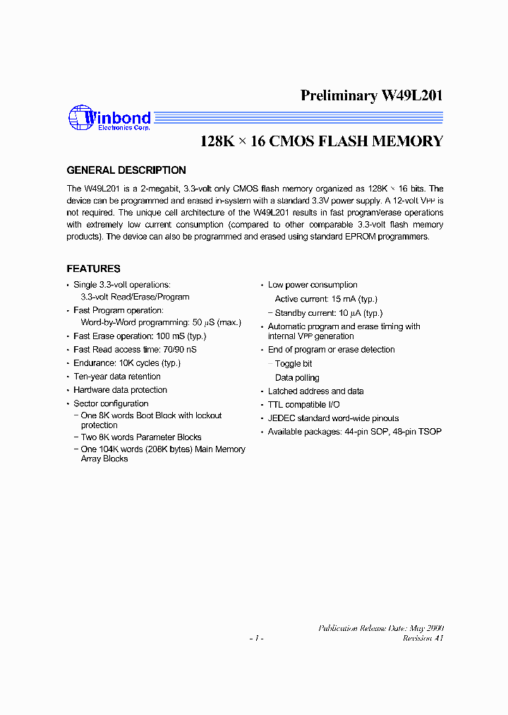 W49L201S-70_42815.PDF Datasheet